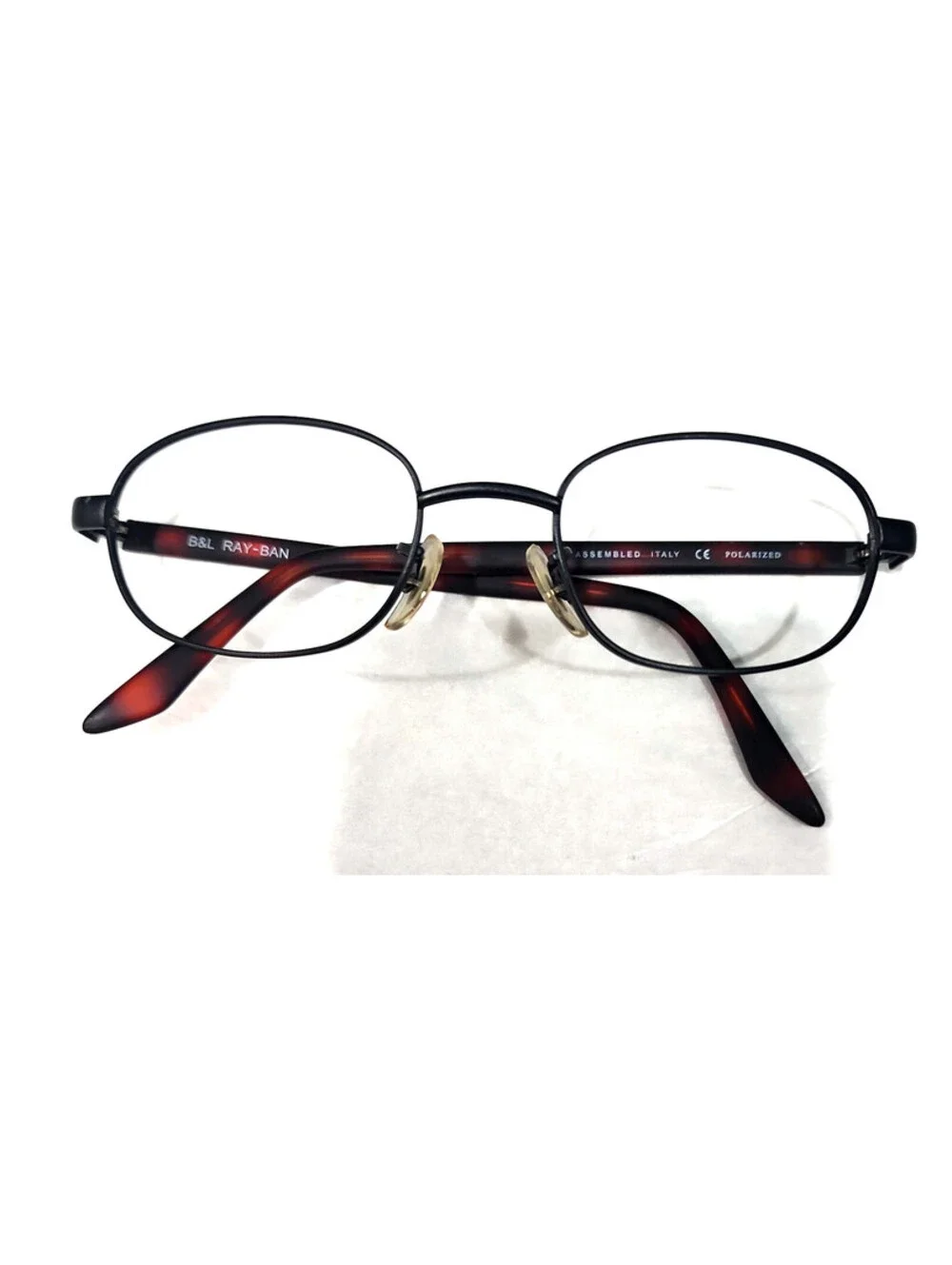 Ray Ban B&L W3080 Vintage Black Oval Sunglasses Frame
